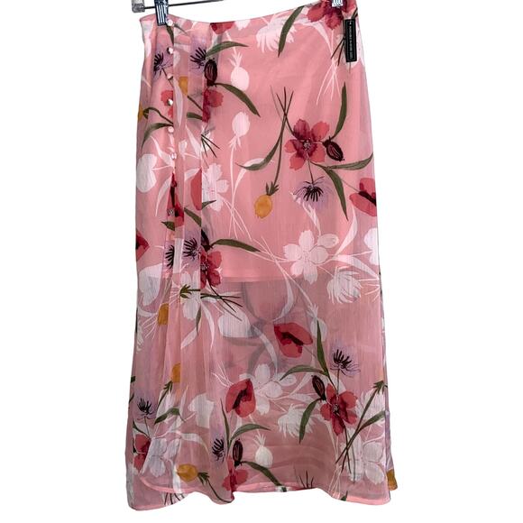 Leith Maxi Skirt Women Size Small Floral Flowy Pink NWT * - Picture 1 of 8